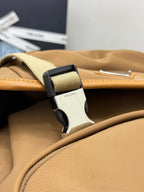 PRADA 25S RE-EDITION 1978 RE-NYLON BACKPACK 52 IN BROWN SILVER HARDWARE