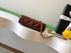 CHANEL 25S MINI KELLY BAG 13 IN BROWN METALLIC LAMBSKIN WITH GOLD HARDWARE