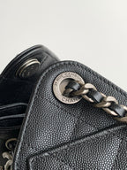 CHANEL 25S HOBO BAG 22 IN BLACK CAVIAR LEATHER STYLE 1