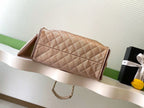 CHANEL 25S HOBO BAG 40 IN ROSE METALLIC CAVIAR