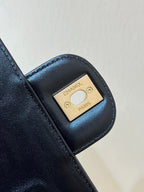 CHANEL BOWLING BAG 44 IN BLACK SOFT LAMBSKIN GOLD HARDWARE