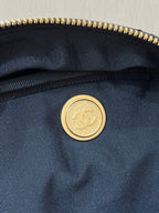 CHANEL BOWLING BAG 44 IN BLACK SOFT LAMBSKIN GOLD HARDWARE