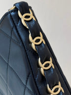 CHANEL HOBO 24 IN BLACK LAMBSKIN GOLD HARDWARE