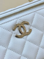 CHANEL 25S COCO CRUSH 17 IN WHITE CALFSKIN GOLD HARDWARE