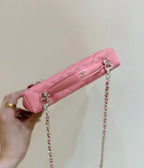 CHANEL VANITY CASE 19 IN CONTESSA PINK CALFSKIN GOLD-TONE METALLIC