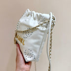 CHANEL 25S  MINI BAG 20 IN  IVORY LAMBSKIN