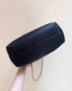 CHANEL 25S SHOPPING BAG 33 IN GREY AND BLACK SUEDE CALFSKIN