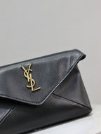 ENVELOPE CLUTCH 21 IN BLACK CALFSKIN