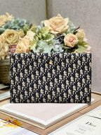 DIOR 30 MONTAIGNE 30CM BLUE OBLIQUE EMBROIDERY