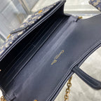 CD Saddle WOC 19cm Blue Obique Embroidery